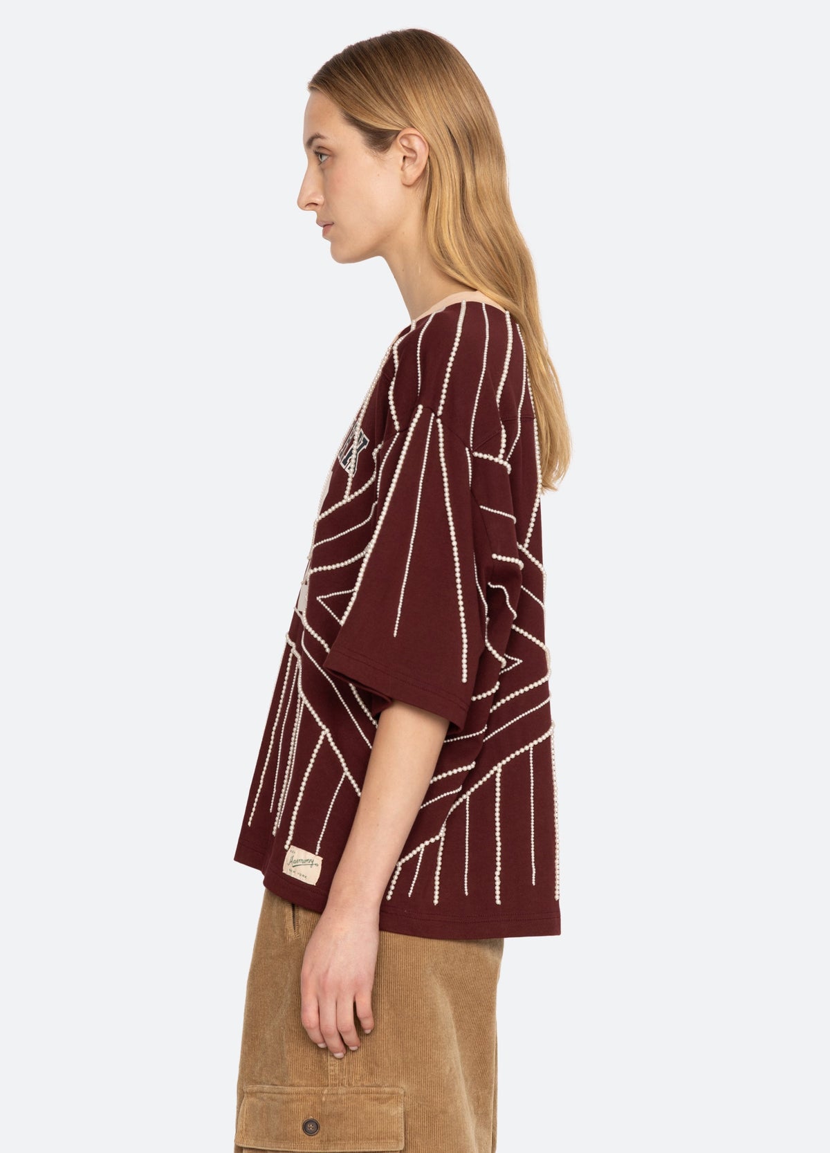 QUINN T-SHIRT BURGUNDY
