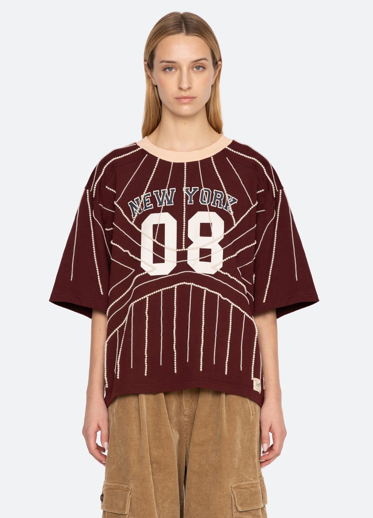 QUINN T-SHIRT BURGUNDY