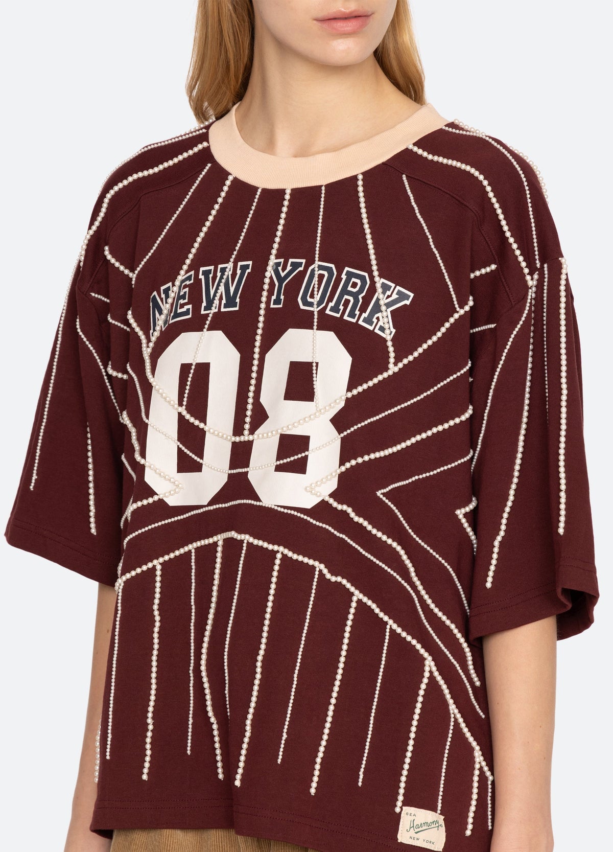 QUINN T-SHIRT BURGUNDY