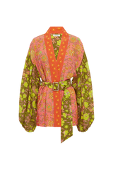 ALVITA SILK ROBE W BELT