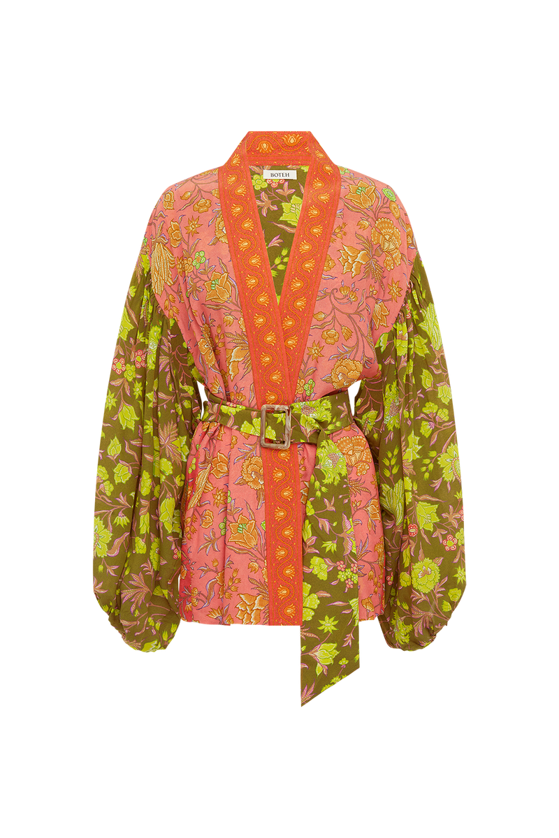 ALVITA SILK ROBE W BELT