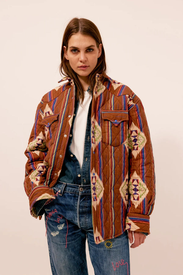 NAVAJO QUILTED SHIRT JACKET