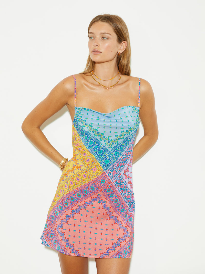 BON BON SILK MINI BIAS SLIP DRESS