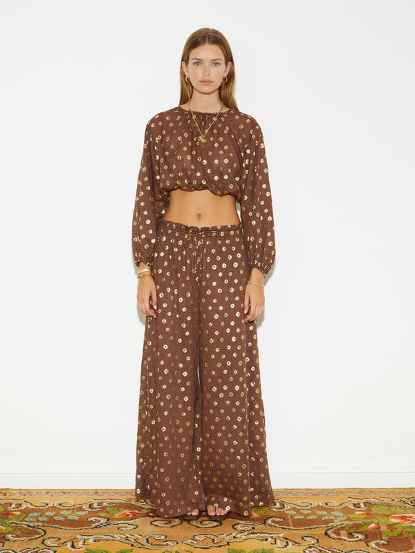 BRONZEE FULL SLEEVE CROP TOP