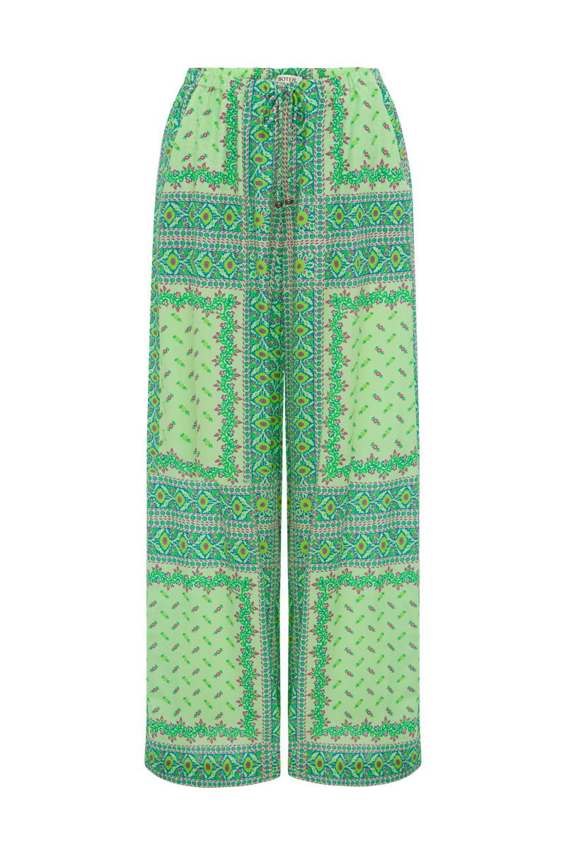 BON BON SILK JARDIN WIDE LEG PANTS