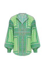 BON BON SILK JARDIN SMOCK SHIRT