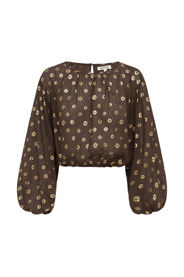 BRONZEE FULL SLEEVE CROP TOP