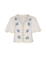ORGANIC COTTON BLUE FLOWER S/M