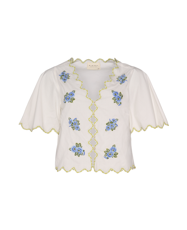 ORGANIC COTTON BLUE FLOWER S/M