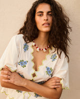 ORGANIC COTTON BLUE FLOWER S/M