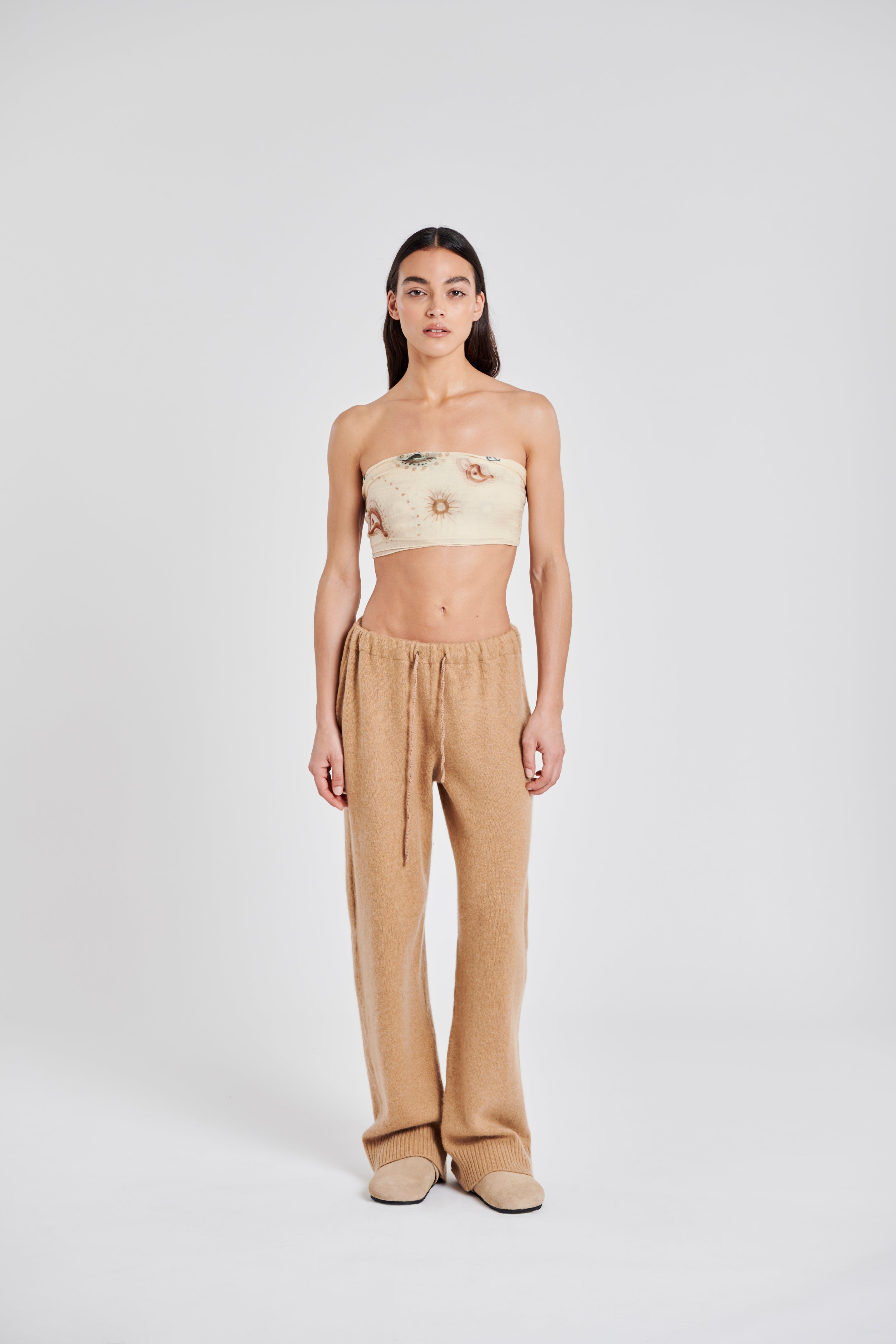 BEIGE CASHMERE PANTS