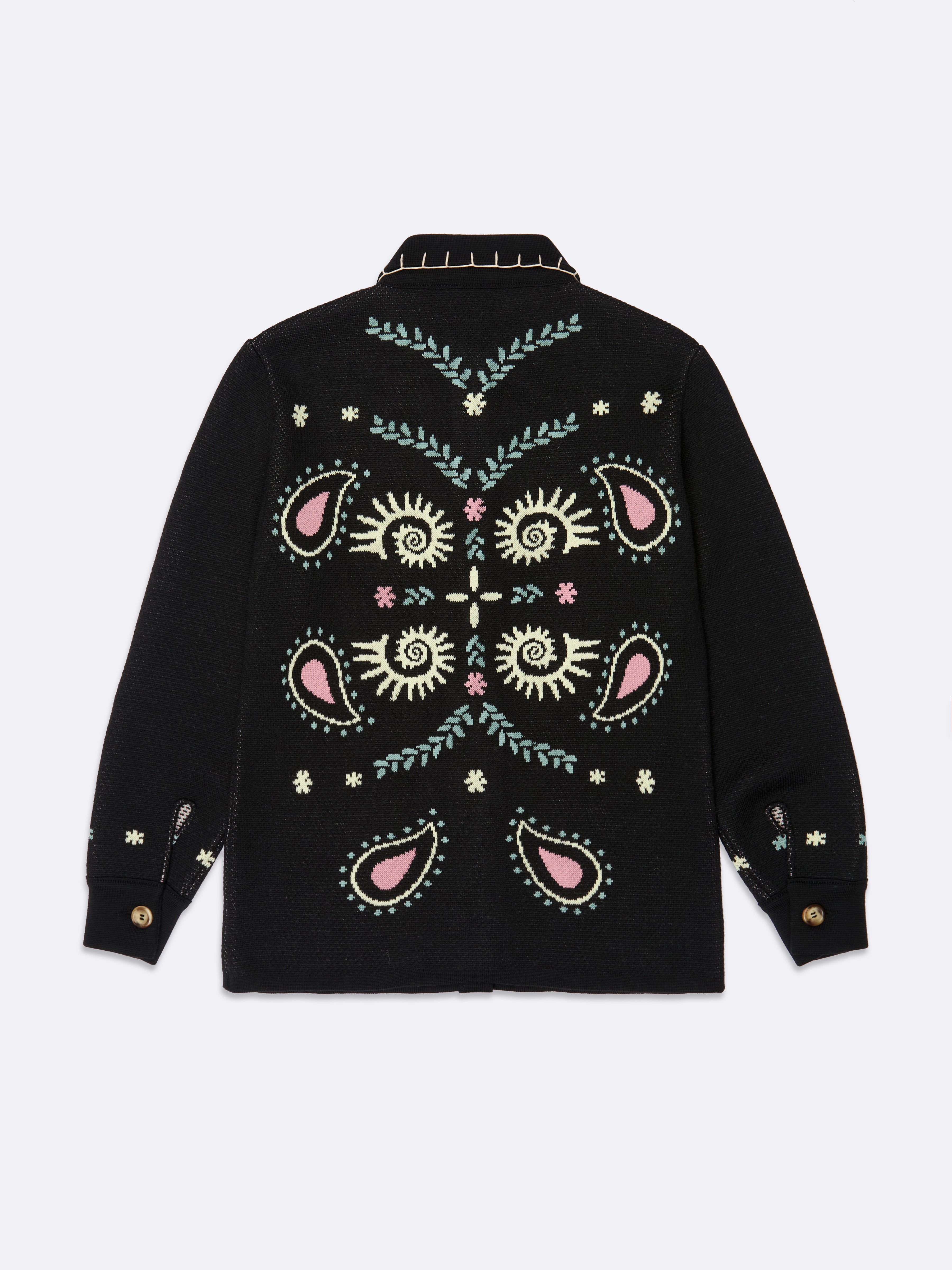 BLACK SPIRALS PAISLEY JACKET