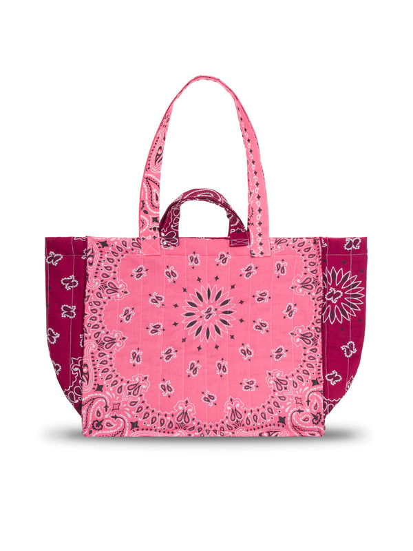 Quilted Maxi cabas - LOVE- Pink Raspberry