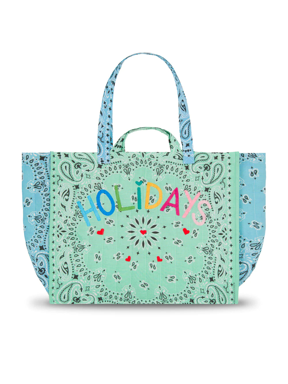 Maxi cabas - HOLIDAYS- Mint blue