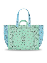 MAMA Quilted Maxi cabas - Mint/Pale Blue