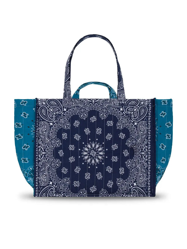 MAMA Quilted Maxi cabas - Navy Petrole