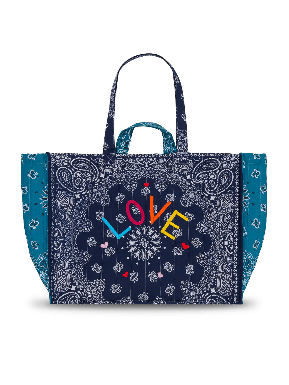 MAXI QUILTED - LOVE - Navy Petrole