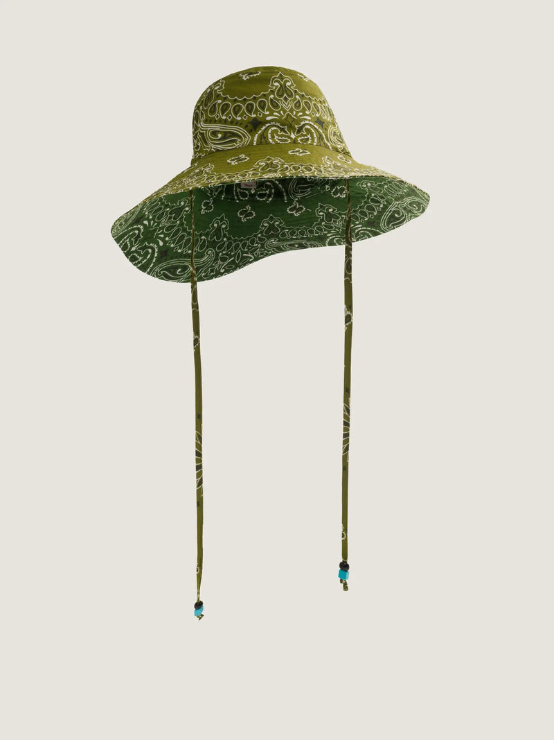 Reversible Bandana hat bronze/green