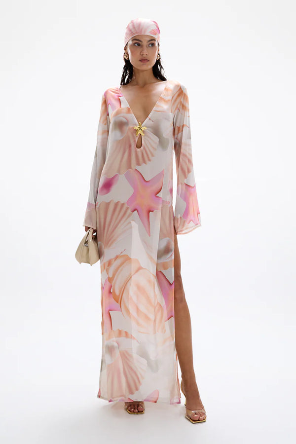 HOTLINE SEASTAR MAXI DRESS- TAHITI PINK