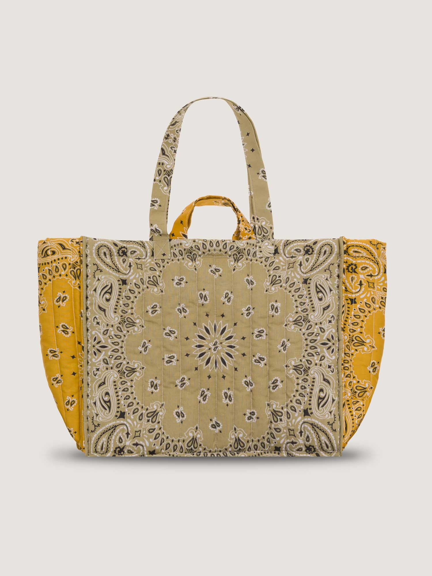 MAXI QUILTED - LOVE - BEIGE/MUSTARD