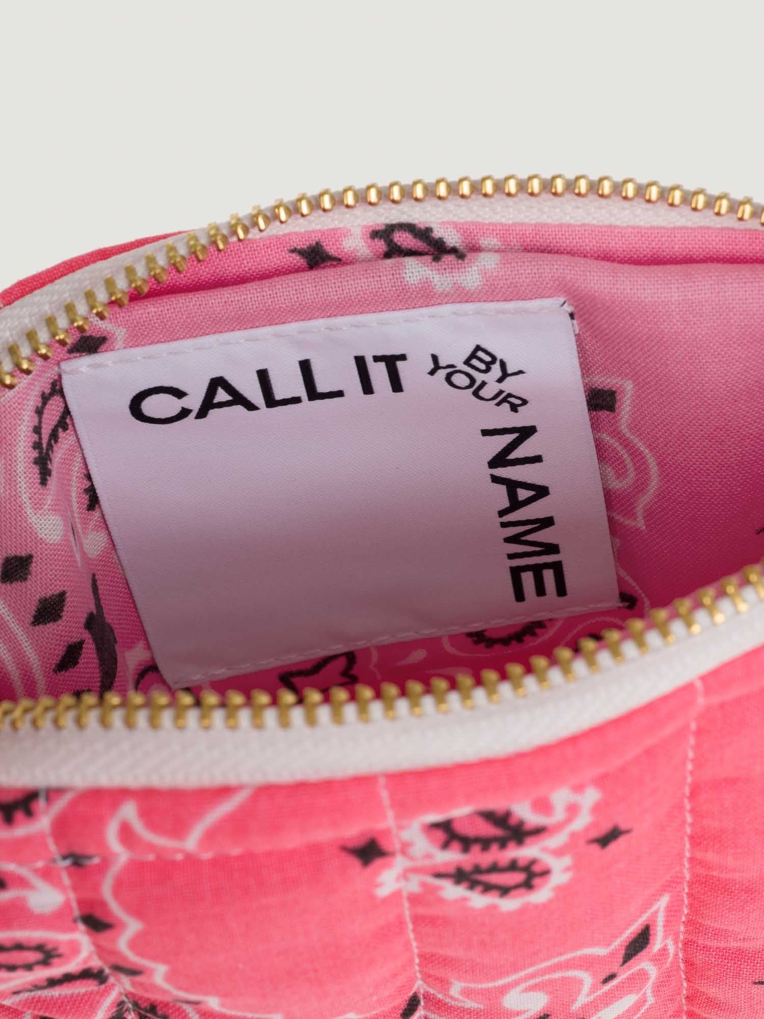 MINI QUILTED POUCH - SMILEY - STRAWBERRY/PALE PINK