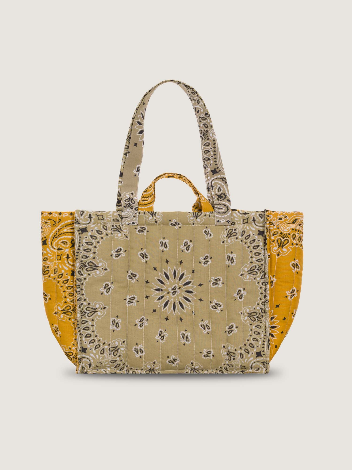 MEDIUM QUILTED - LOVE- BEIGE/MUSTARD