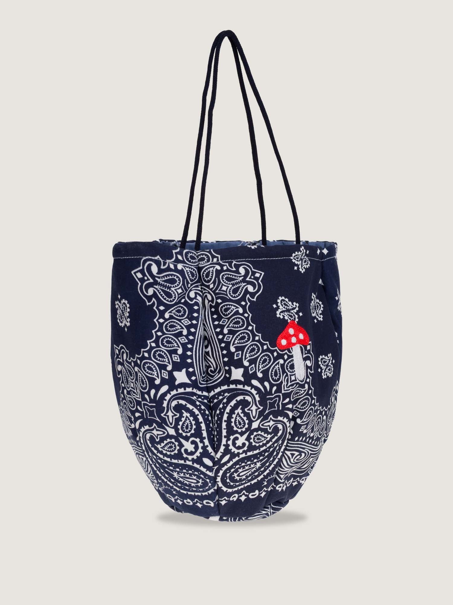 PETAL BAG - MUSHROOM - NAVY/CHAMBRAIS
