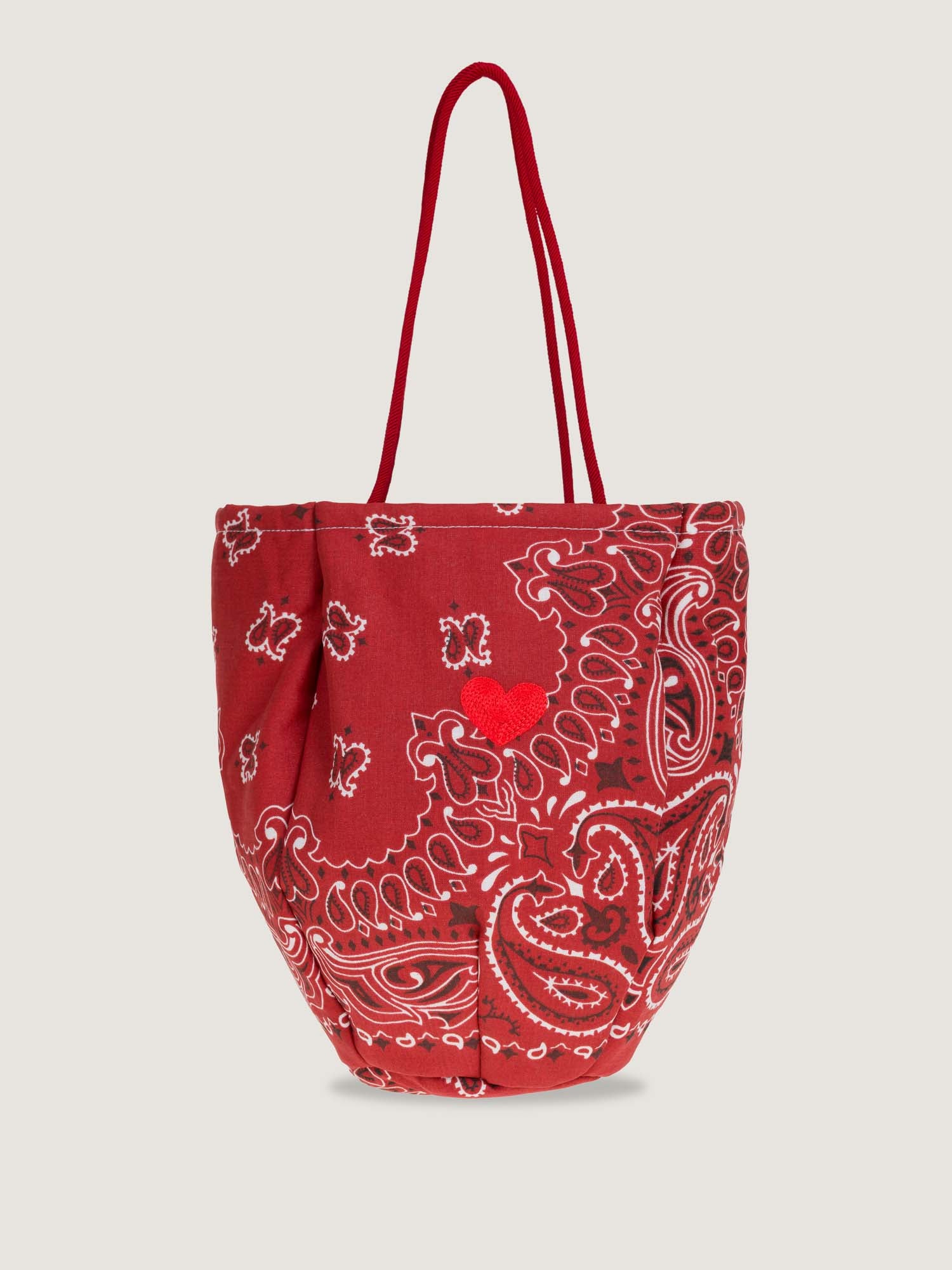 PETAL BAG - HEART - VINTAGE RED/RED