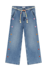 EMBROIDERED HEART JEANS