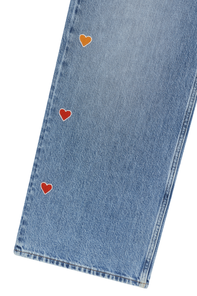 EMBROIDERED HEART JEANS