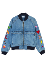 DENIM HELLO TOKYO BOMBER JACKET