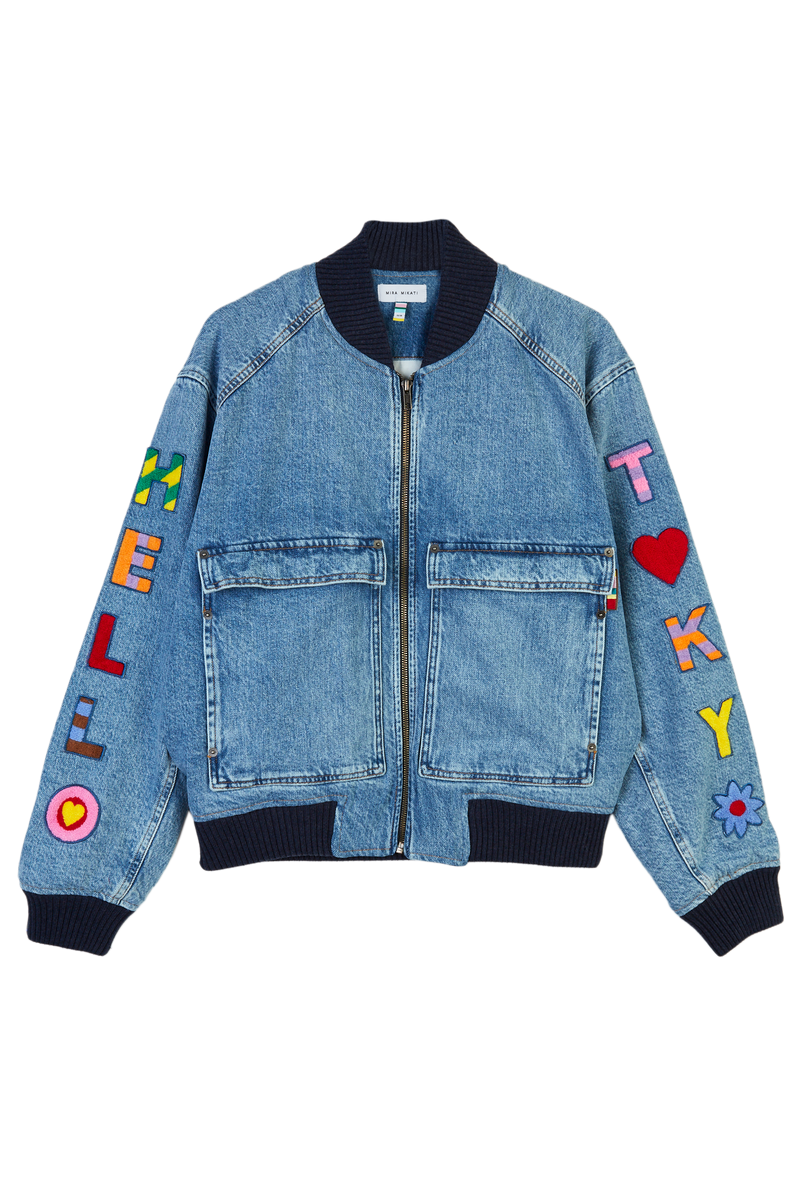 DENIM HELLO TOKYO BOMBER JACKET