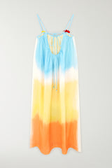 OMBRE PRINTED TIE SUNDRESS