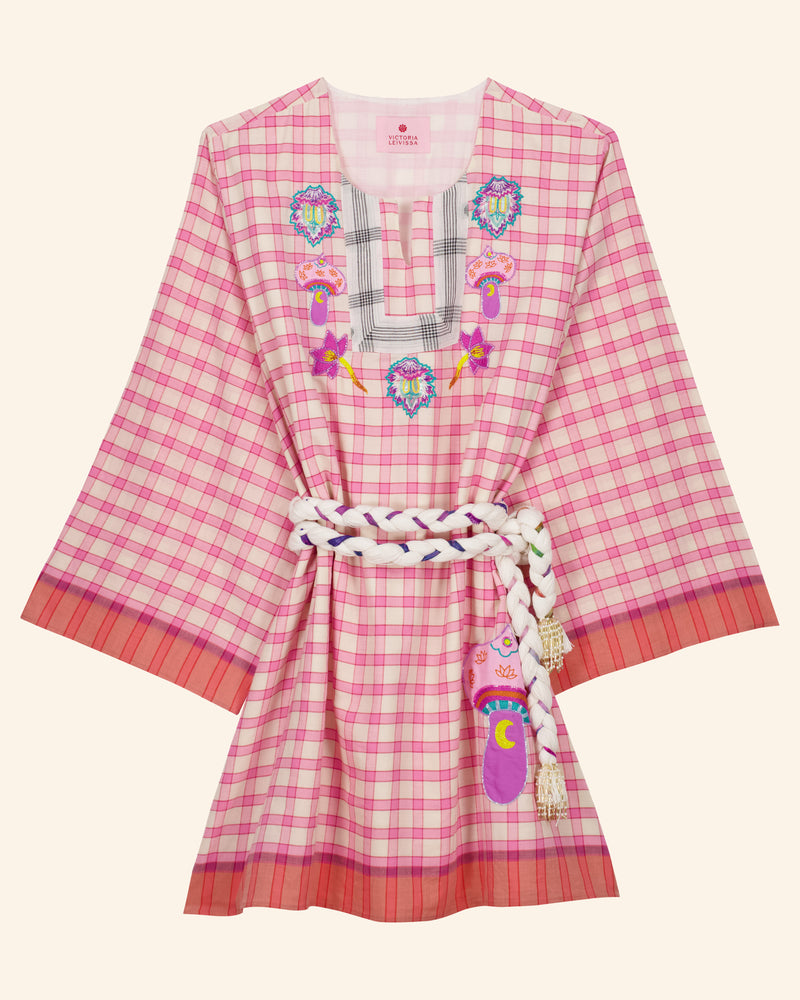FLAMINGO SUNRISE  SHORT DRESS