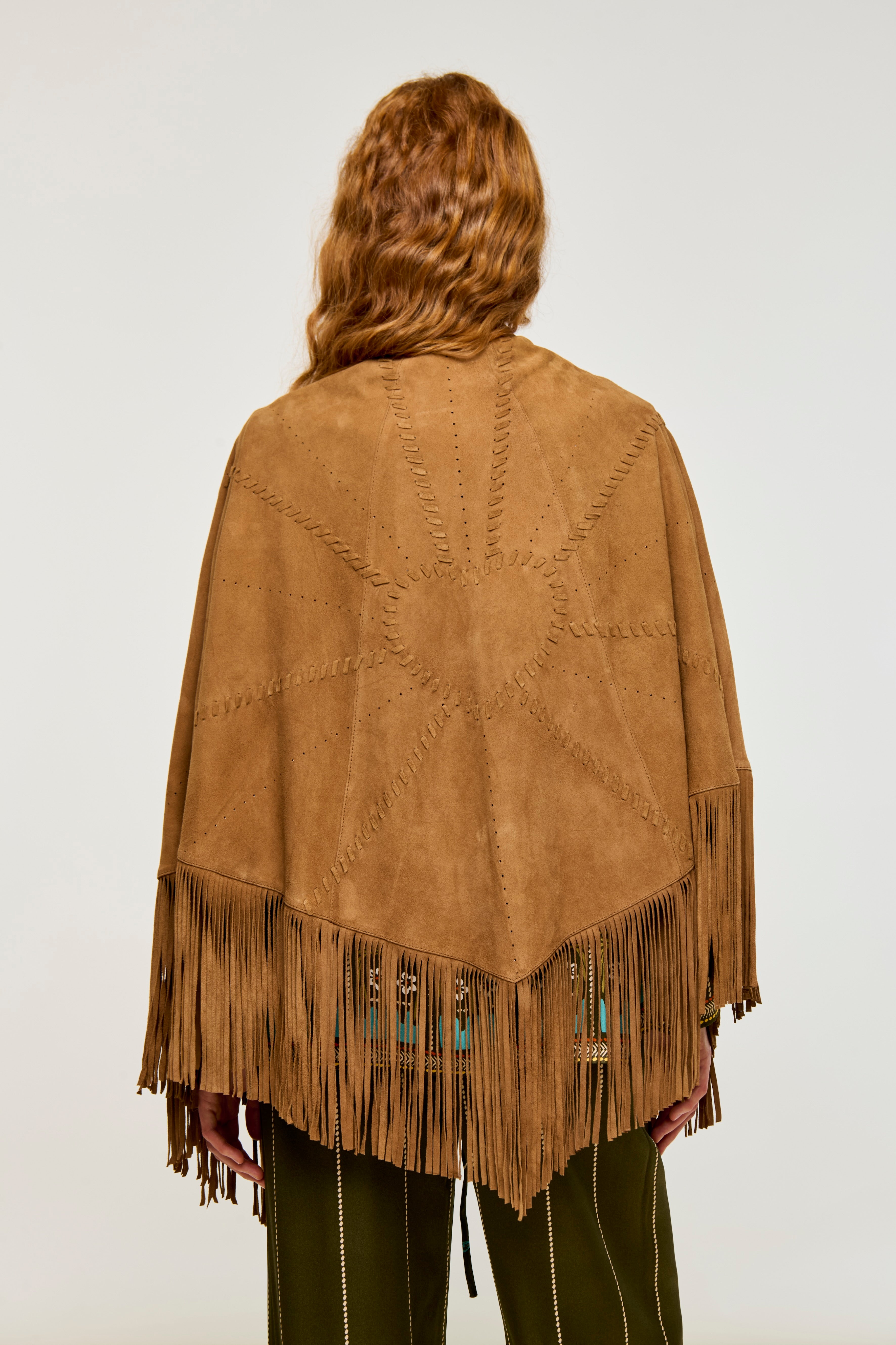 AMORE SUEDE PONCHO
