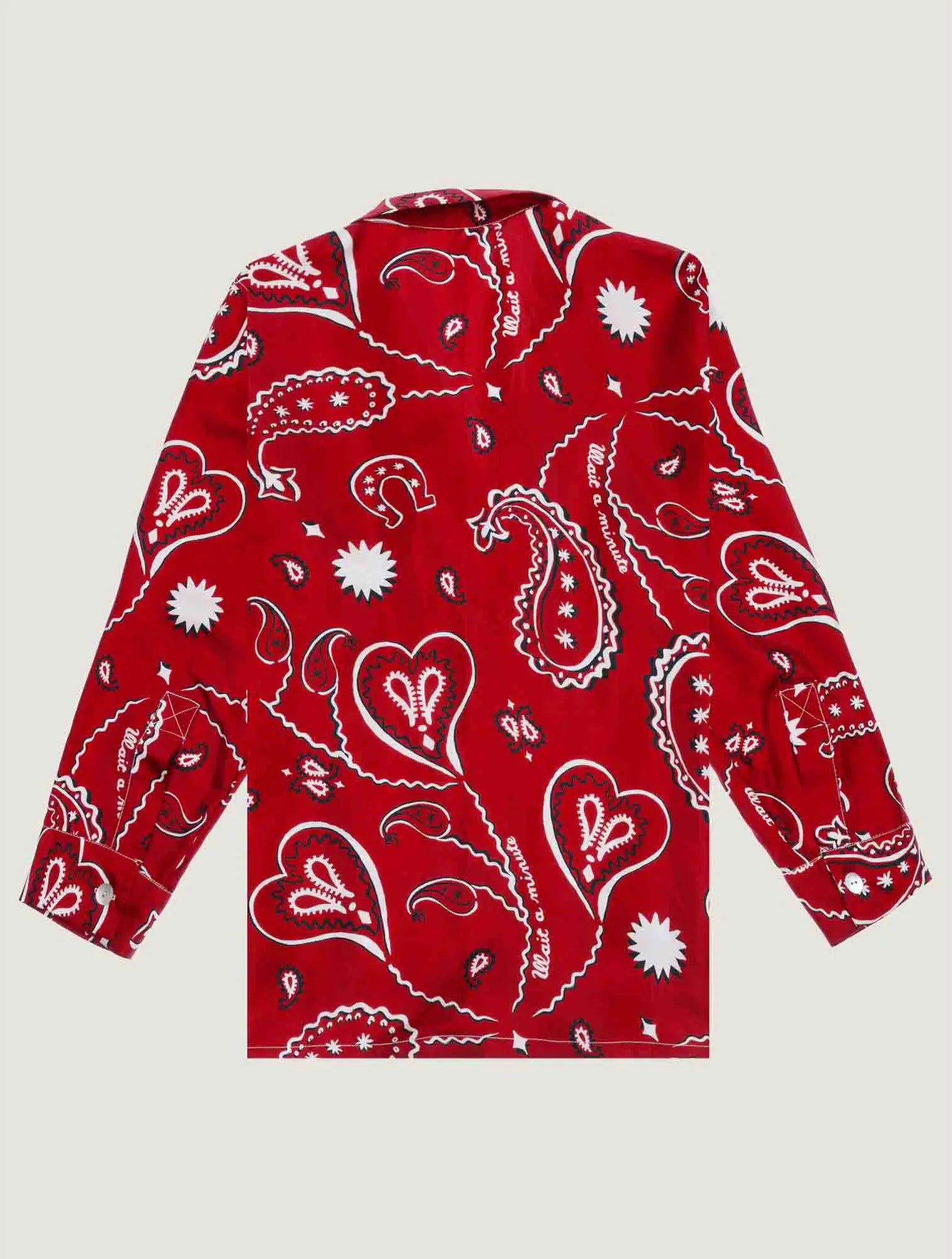 Western silk shirt red