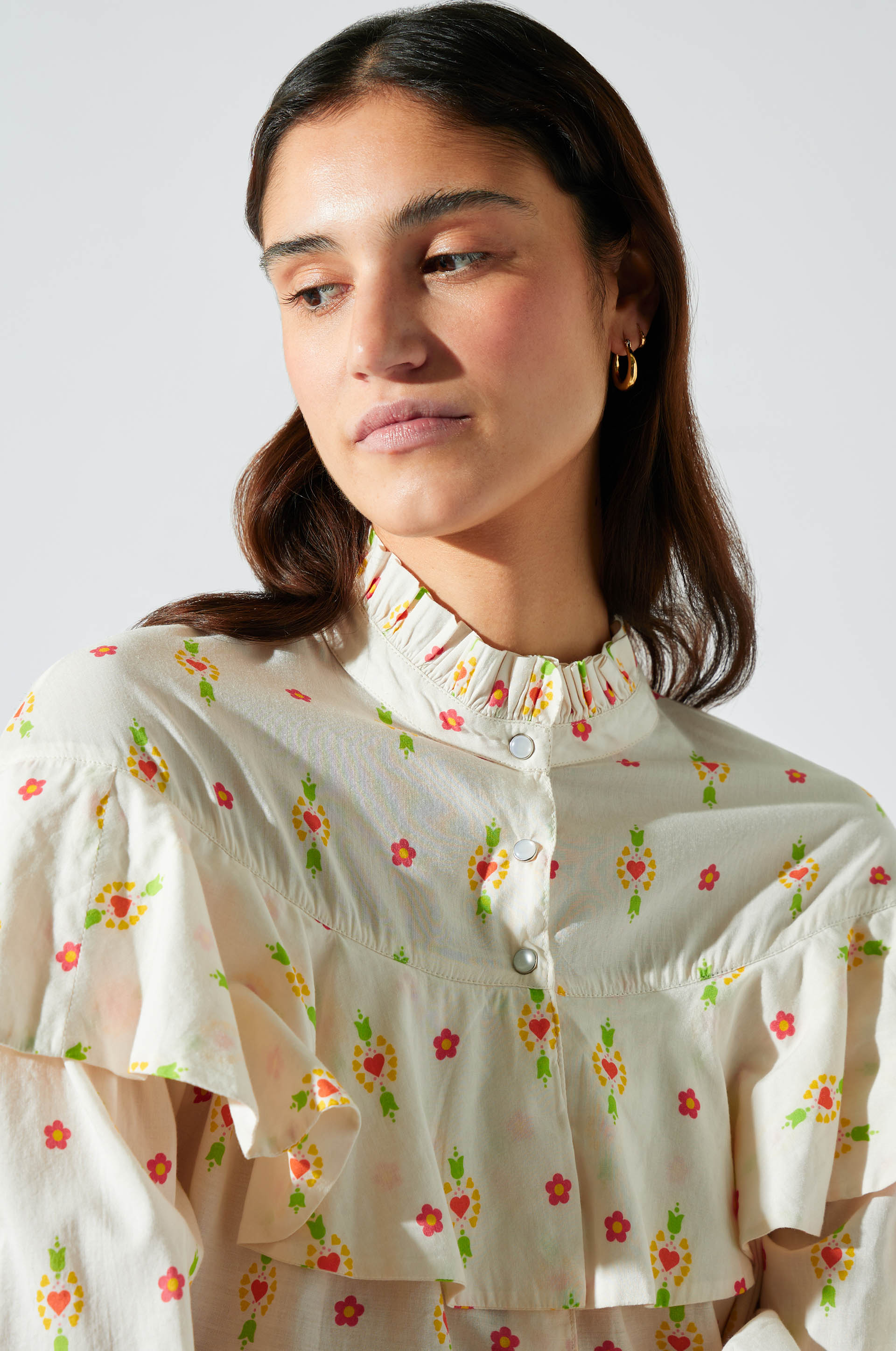 Kilim printed blouse White