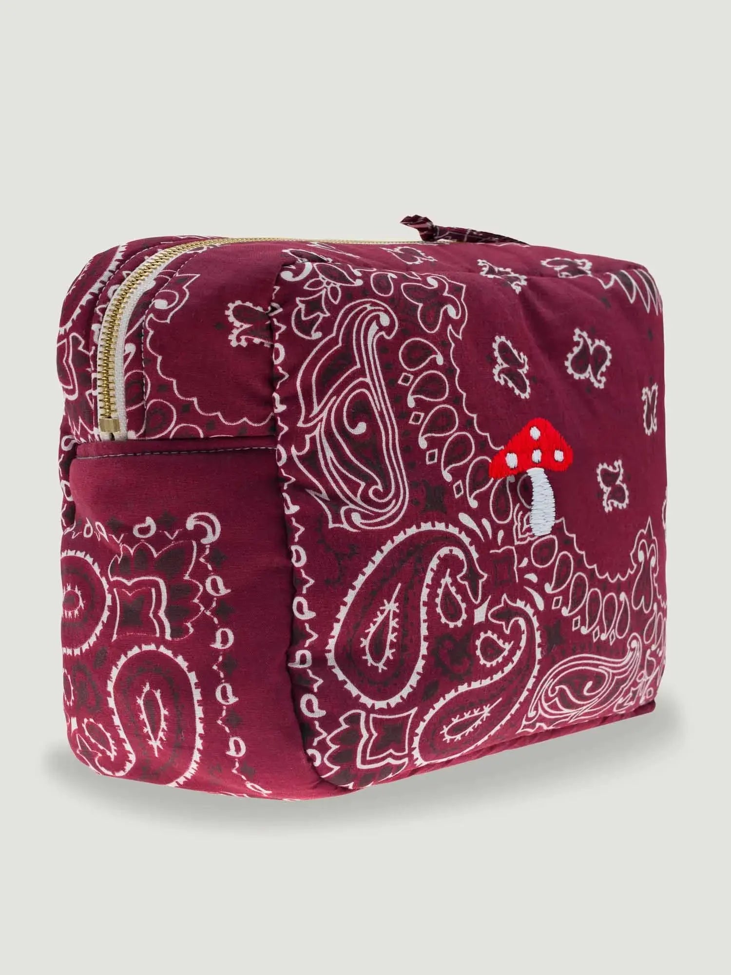 MAXI VANITY POUCH - MUSHROOM - ALL BURGUNDY