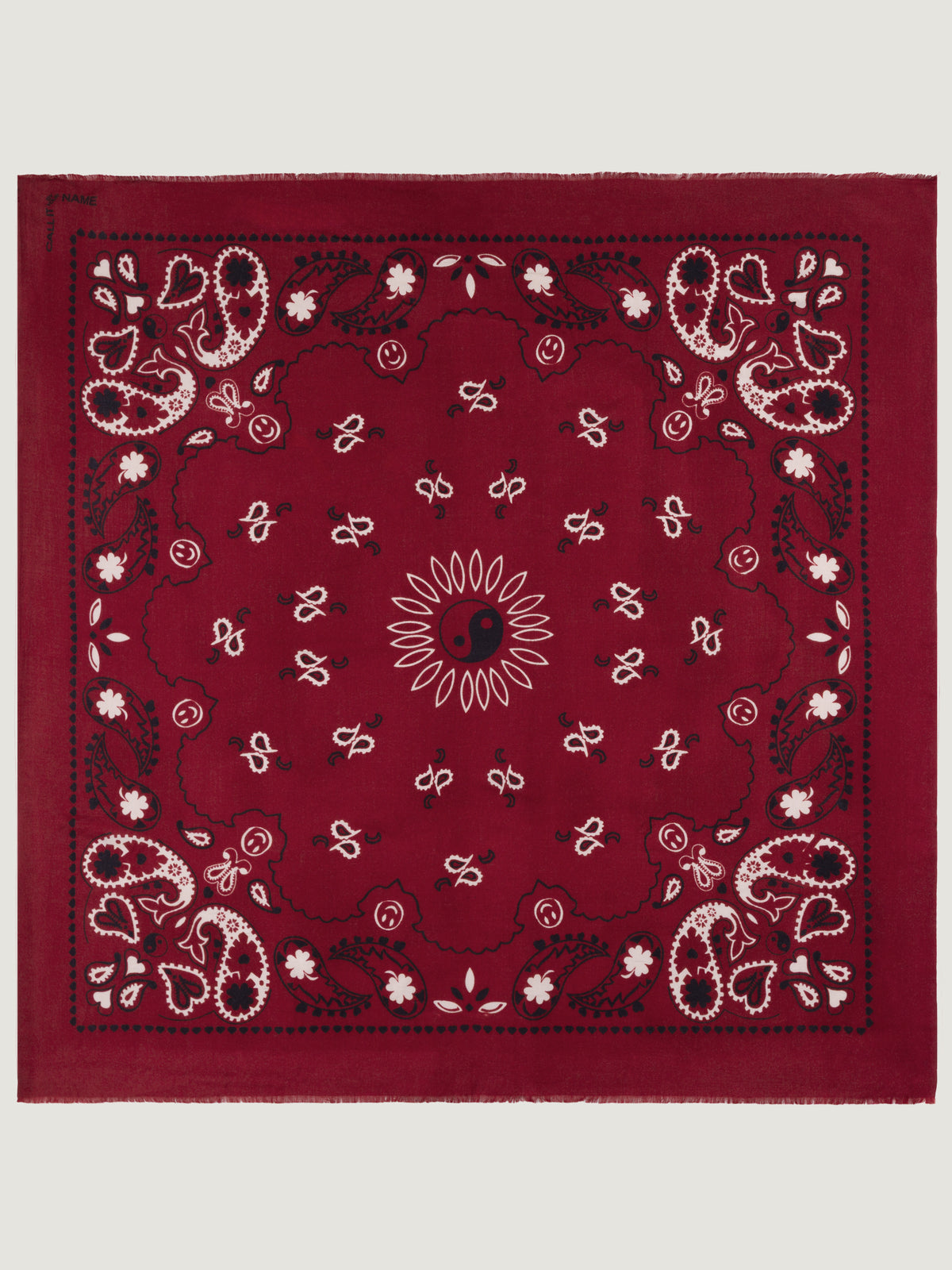 PAYSLEY SCARF - BURGUNDY