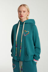 EMBROIDERED HEART HOODIE