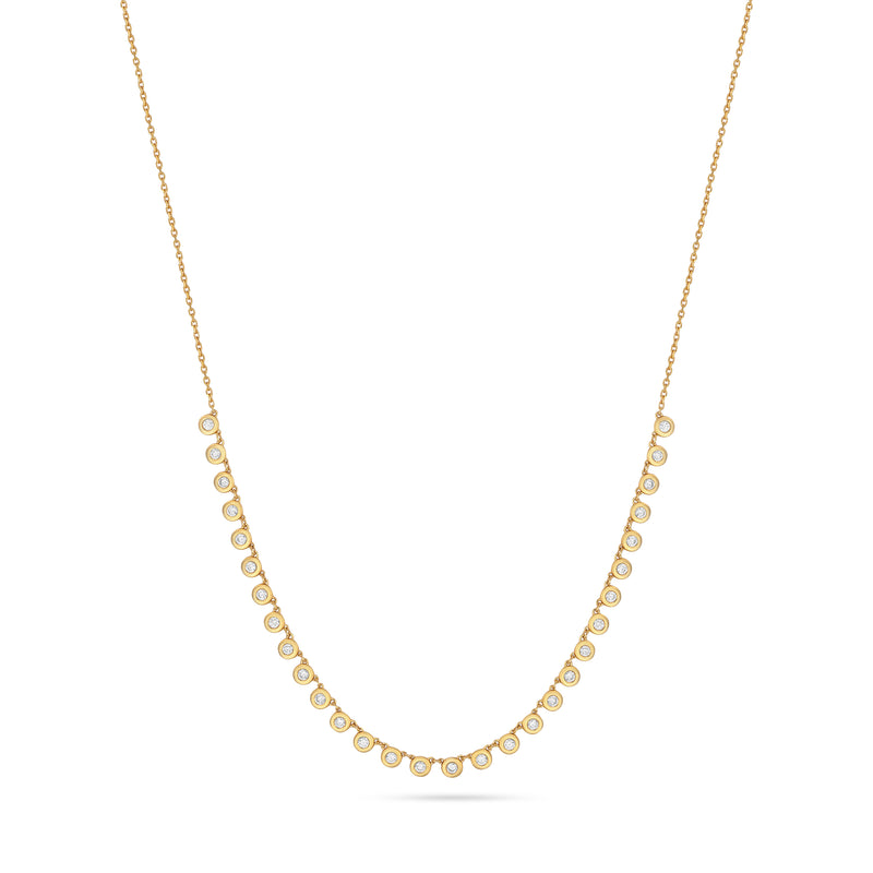 VALENTINA - ROUND BEZEL DIAMONDS NECKLACE