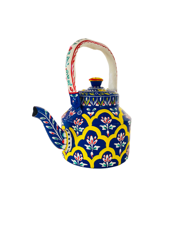 Hand Painted Tea Kettle Midnight Blue