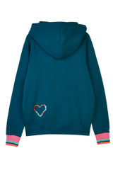 EMBROIDERED HEART HOODIE