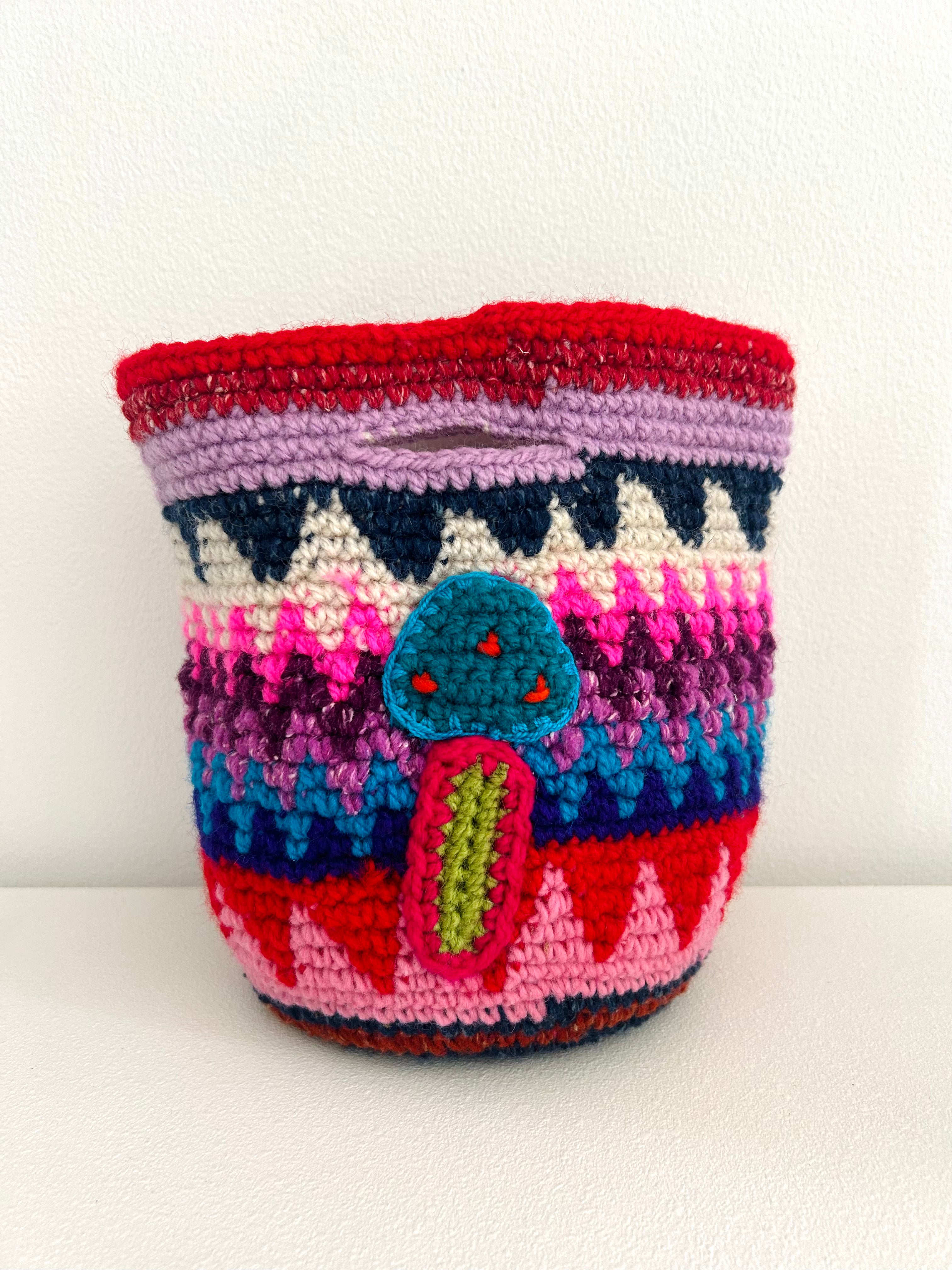 MINI MUSHROOM CROCHET BAG