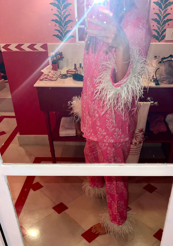 JAIPUR FEATHER SET PINK