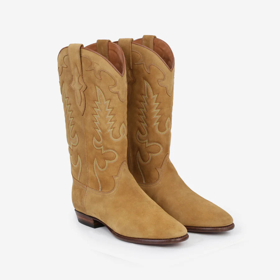 MIDNIGHT SUEDE TAN BOOTS