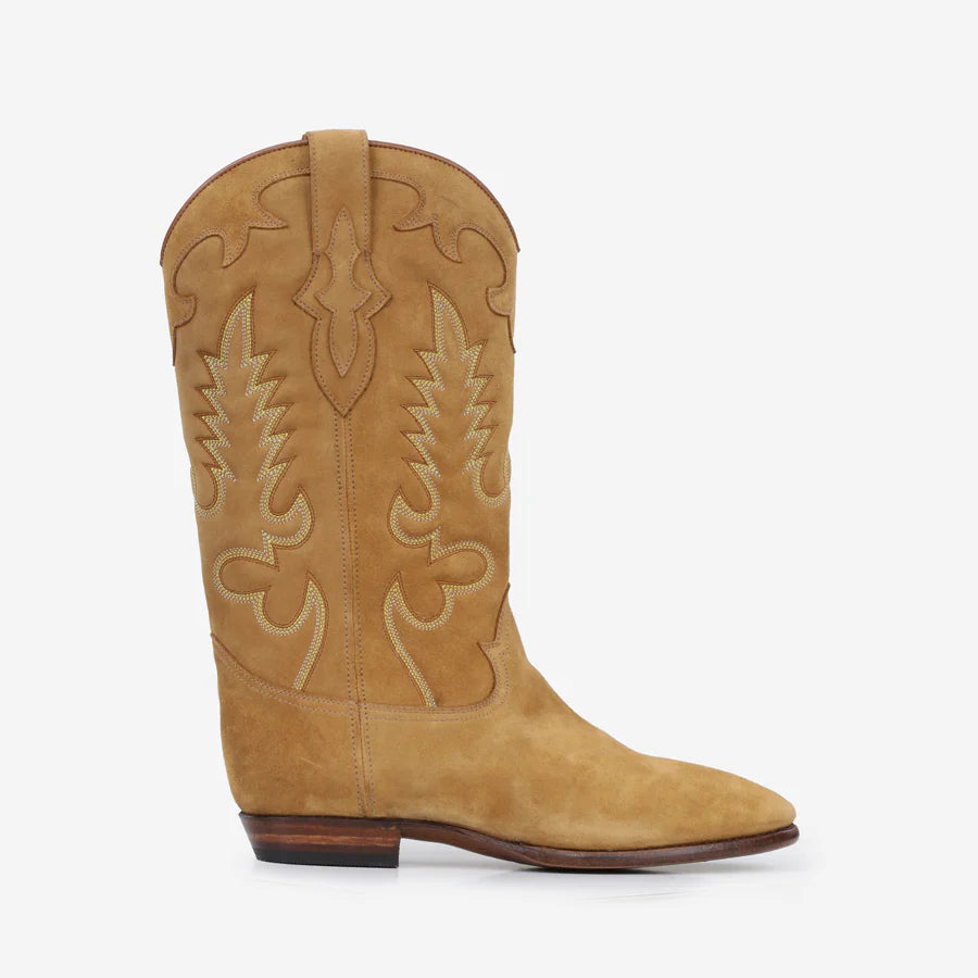 MIDNIGHT SUEDE TAN BOOTS