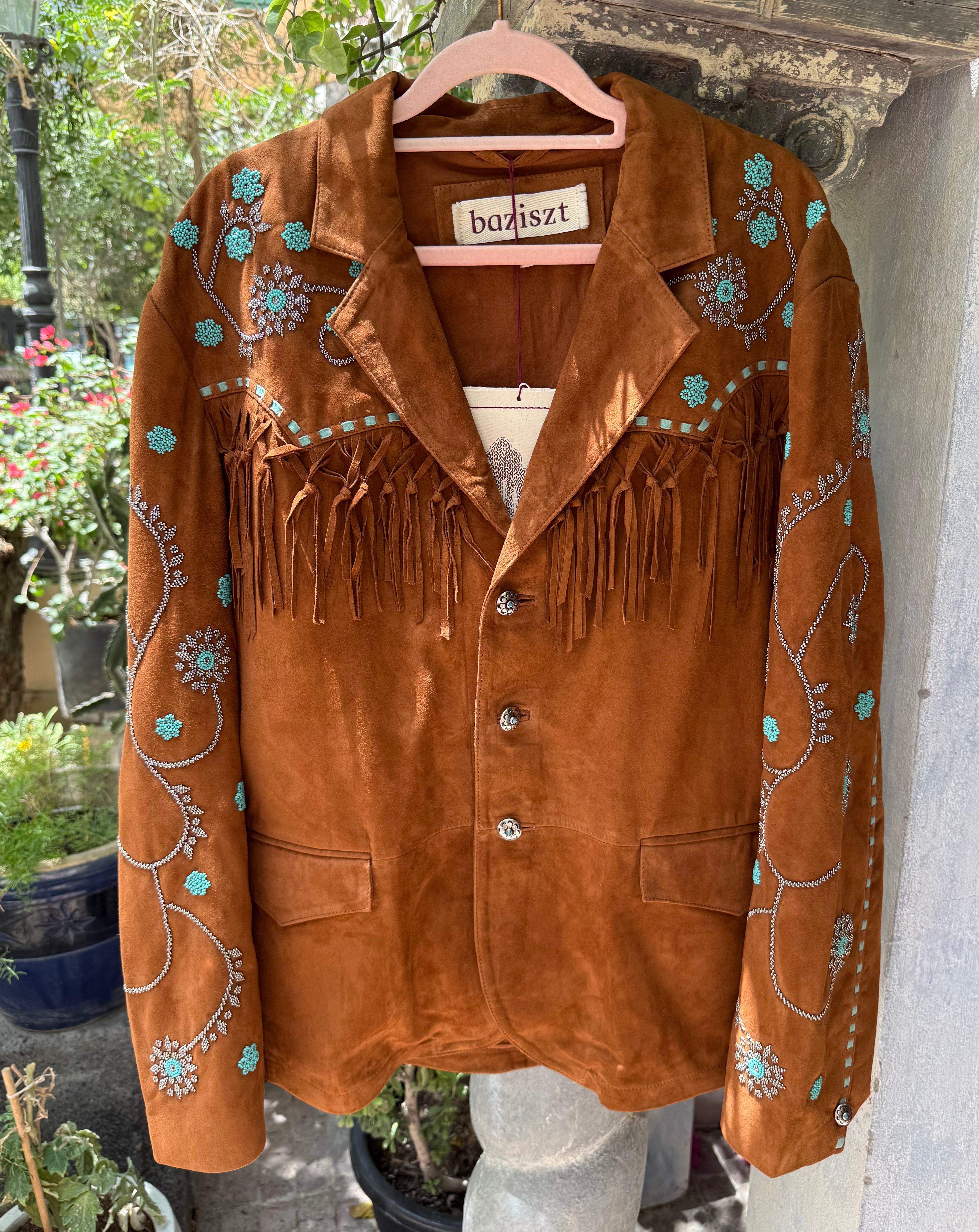 CHAWACHI SUEDE & TURQUOISE JACKET