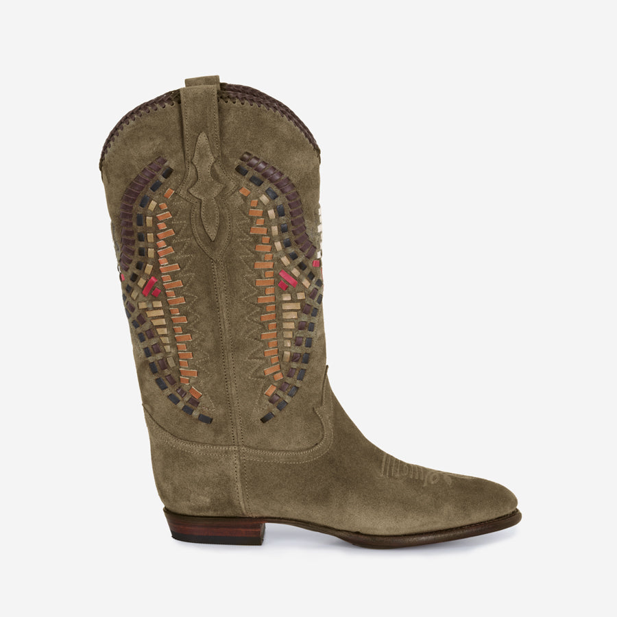 MIDNIGHT SUEDE INCA BOOTS