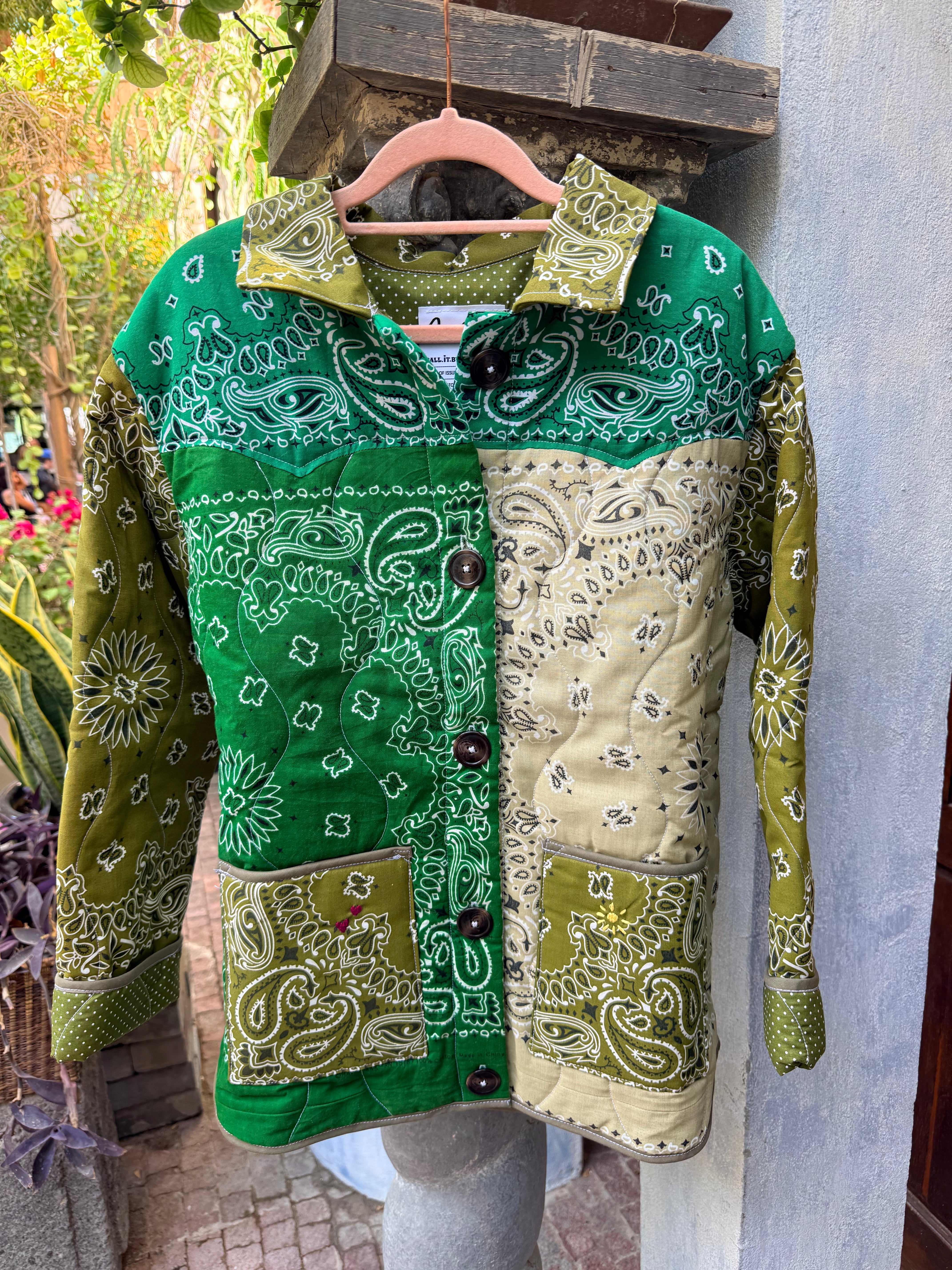 QUILTED BANDANA JACKET No 718- M/L